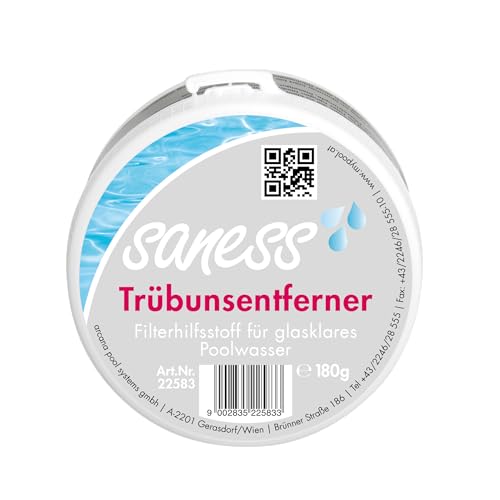 BWT Trübungsentferner - 180 g (9X 20g) Der Trübungsentferner von Saness ist EIN Filterhilfsstoff für glasklares Poolwasser. eine 20 g Tablette für maximal 50 m³ Poolwasser