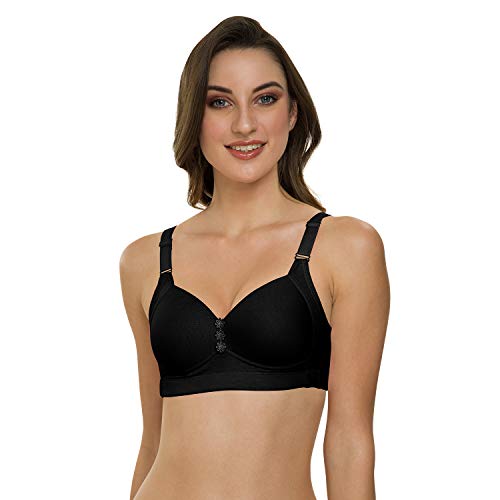 Image of Tweens Lite Wite - Minimiser Medium Padded Cotton Lycra Bra (Plus Size) - Triple Hook - Full Coverage - Wirefree - Seamless T-Shirt Bra