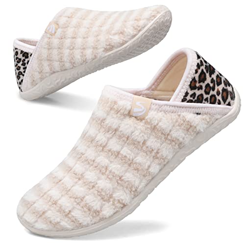 Image of Spesoul Fuzzy House Slippers for Women Men Indoor Closed Back Lightweight Cozy Faux Furry Lining Barefoot House Shoes Slipper Socks for Bedroom Home Office Yoga Outdoor Walking Shoes