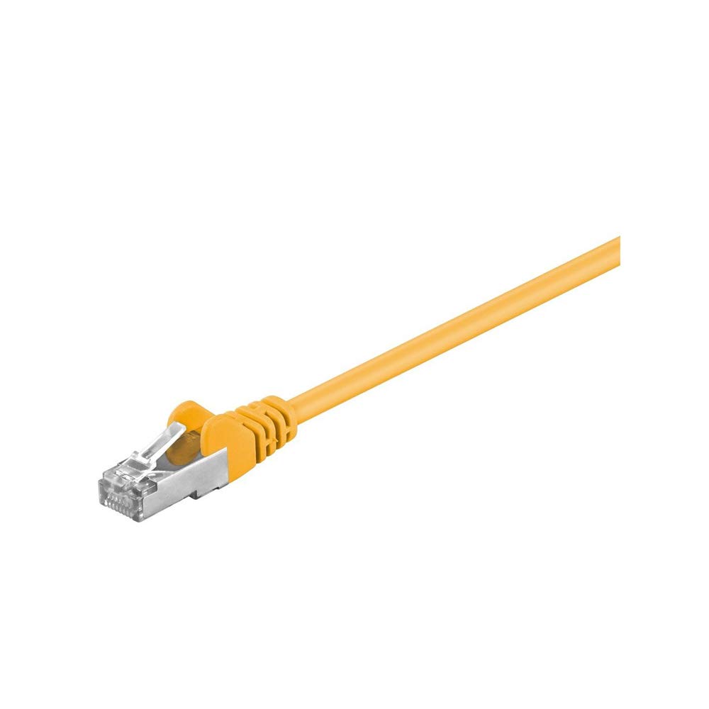 Goobay 68064 CAT 5e Patchcable, SF/UTP, Yellow, 0.5m Cable Length