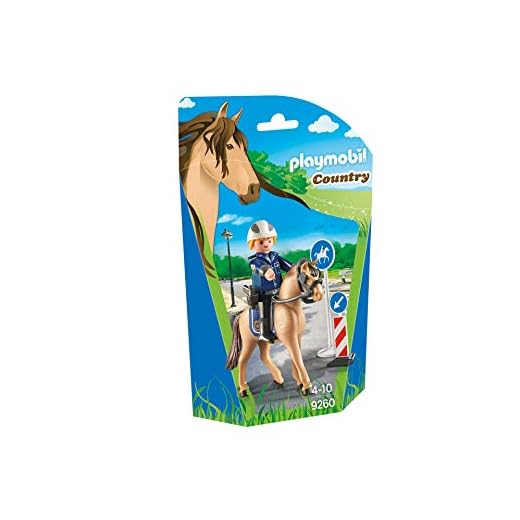 Playmobil- Policier avec Cheval, 9260