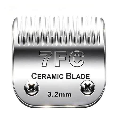 7FC Blades Dog Grooming Clipper Compatible with Andis Pet/Oster A5/Wahl KM Series Ceramic & Stainless Steel Blade