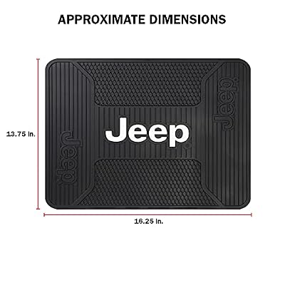 Plasticolor 001222R01 Jeep Elite Style Rear Seat Floor Utility Mat for Car Truck or SUV, 16.75 L X 13.75 W , Black