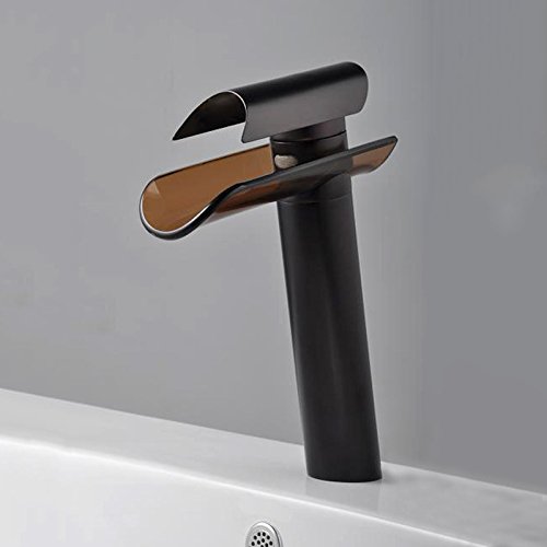 Gracelove Schwarz Waschtischarmatur Messing Mischbatterie Einhebelmischer, Badarmaturen Für Badezimmer Waschbacken Waschbeckenarmatur Badarmatur Einhand-Waschtischbatterie Cover