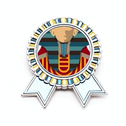 Broche pharaon égyptien multicolore M accessoire mode métal pour costume et sac à dos