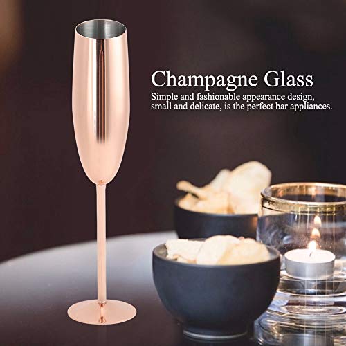 2 copos de champanhe de aço inoxidável, conjunto de 2 taças elegantes de champanhe vinho tinto espum