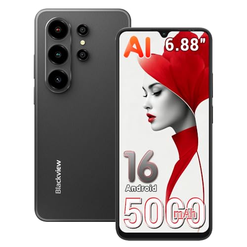 Blackview Wave 10C Android 16 Smartphone Pas Cher, 16Go + 32Go/1To Telephone Portable Écran 6.88