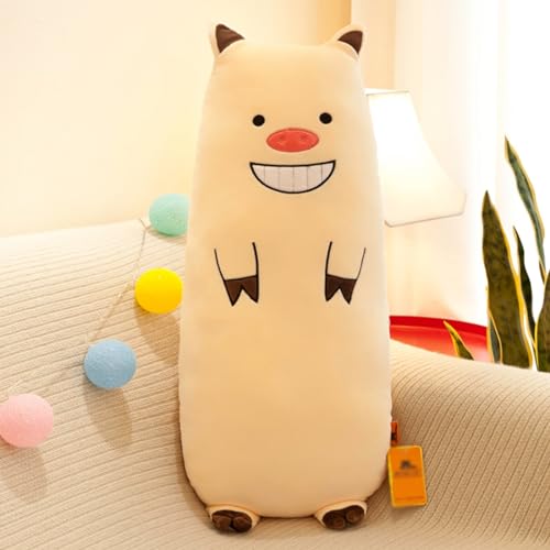 ぬいぐるみ ぶた-ベージュ リアル ロング丈 動物縫い包み 70cm ふわふわ もちもち 萌え萌え 可愛い 癒し 柔らかい肌触り 安眠 子供 おもちゃ 添い寝 抱っこ枕 横向き寝 クッション 昼寝枕 部屋飾り 誕生日 クリスマス プレゼント ギフト