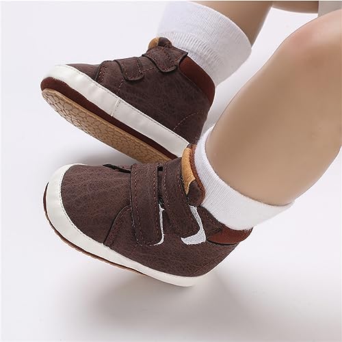 Image of E-FAK Baby Shoes Boys Girls Infant Sneakers Non-Slip Rubber Sole Toddler Crib First Walker Shoes