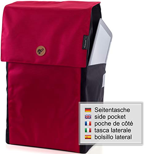 Andersen Shopper Royal XXL Sondermodell Alu klappbar mit Luftreifen Ø 25 cm und 53 Liter Tasche Jante rot – Bild 5