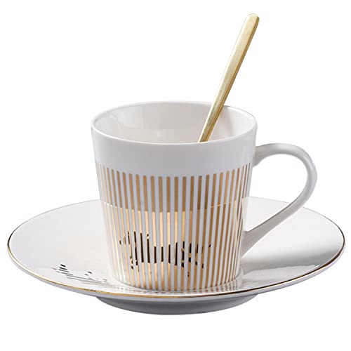 Coffee cups, Dynamic reflection mirror cup, Coffee cups set, Ceramic tea cups and saucers set of 3 with spoon, Ceramic mirror cu