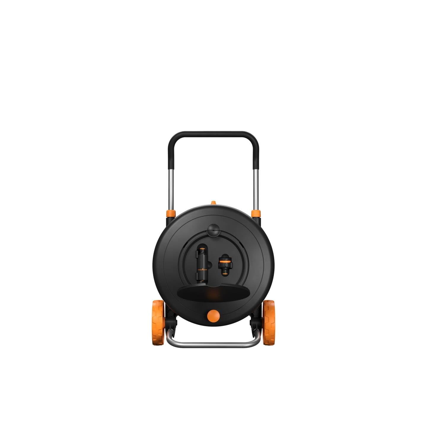 Fiskars Comfort Carro portamanguera Waterwheel L | 31,5 m de alcance total, enrollado automático, conector universal para grifo, 1071670