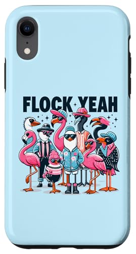 Carcasa para iPhone XR Flock Yeah - Flamingo Funny Pink Bird Lovers Summer Women