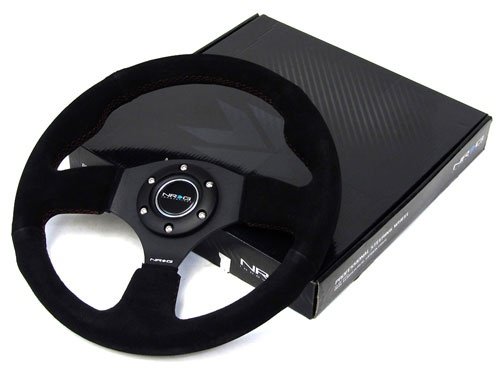 NRG 320MM Steering Wheel + Hub + Quick Release Black compatible with Acura Integra - 1994 -2001