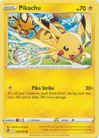 THE POKEMON COMPANY INTERNATIONAL Single Card PIKACHU 049/195 Silver Tempest