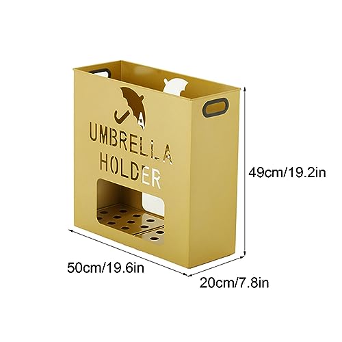 Support de parapluie rectangulaire au design découpé chic et doré - 2