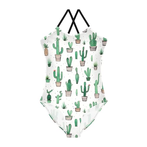 Cactus Green Girls One Piece Swimsuit Beach Swimwear 20849420