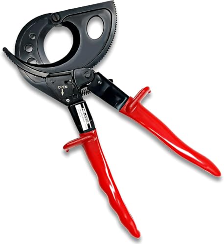 Heavy Duty Aluminum Copper Ratchet Cable Cutter/Ratchet Cutters, MALAYAS HS520A Heavy Duty Wire Cutter for Aluminum Copper Cable up to 400mm², Ratchet Cable Cutters 