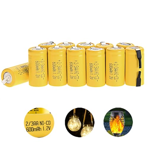Odstore AA Ni-Cd 1.2V 2/3AA 600mAh Rechargeable Battery -