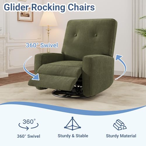 Image of IDEALHOUSE 360 Recliner Chair with Adjustable Backrest & Footrest, Green