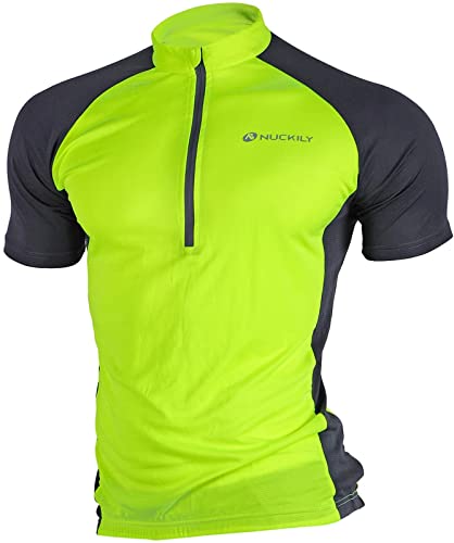 NOPEXTO Radfahren Jersey,Herren Mountainbike MTB Top Kurzarm Atmungsaktiv Bequem Weich Feuchtigkeitstransport Radtrikot (Gelb,2XL) Cover