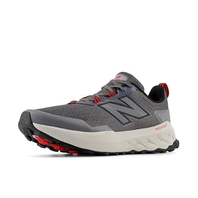 New Balance Men's Fresh Foam X Garoé V2 Trail Running Shoe, Castlerock/True Red/Slate Grey, 12 M