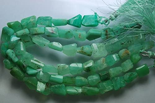 Chrysoprase naturelle d'Australie 10-13mm : perles larges pré-percées sans défaut de taille