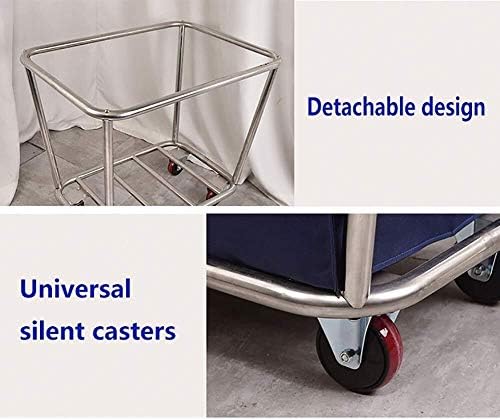 Commercial Laundry Cart - Rolling Trolley Basket with Silent Casters for Hotels, Dorms, Apartments | Durable Laundry Storage Solution
