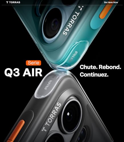 Image of TORRAS 360 Ostand Q3 Air for Samsung S26 ultra case - Real Airbag Shockproof Protection, Strong Magnetic for MagSafe, 12FT Military Drop Tested for Samsung Galaxy S26 ultra Midnight Black
