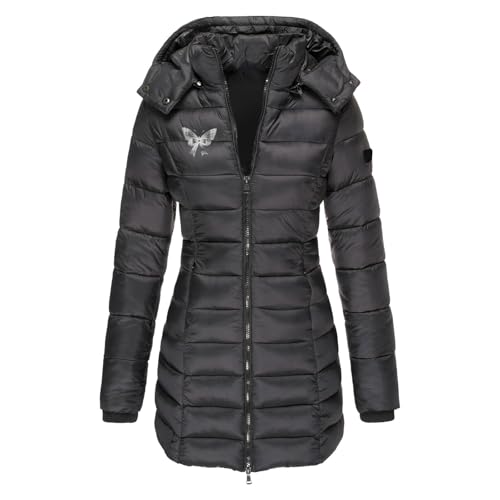 Veste d'hiver ample NZYIHAO doudoune longue femme contre le froid avec capuche