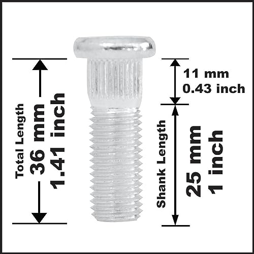 Tornillos de rueda M12x1.5x36 para reparar roscas 3