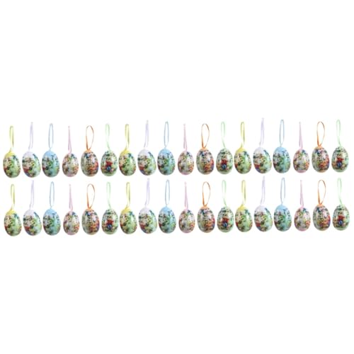 Cabilock 3 Sätze Nachgemachte Ostereier Party Eierbehälter Eierdekorateur Ornamente Teufelseierschale Mit Deckel Mikro-mini-Eier Weihnachtliche Tischdeko Eiersuche Schaum 12 Stück * 3