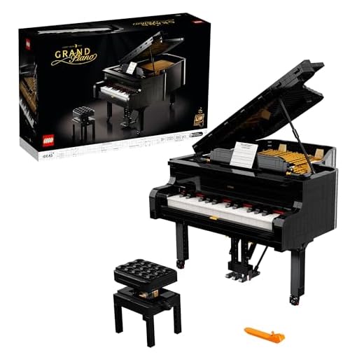 LEGO Ideas Piano de Cola Maqueta de Instrumento de Construcción para Adultos, Decoración para el Hogar y Oficina, Artículo de Colección de Música, Regalo para Hombres, Mujeres y Músicos 21323