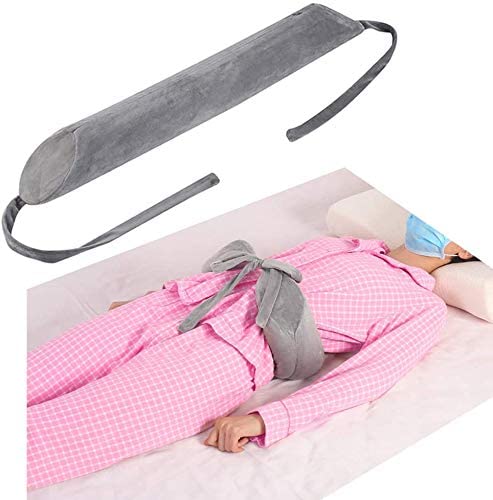 Lendenwirbel-Schlafkissen für Bett Lendenwirbelstütze Rückenkissen für Schmerzen im unteren Rücken Hüfte Ischias - Orthopädisches Taillenkissen Lendenwirbelrolle zum Liegen, Schlafen auf der Seite Cover
