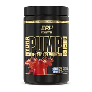 HydraPump | #1 New Stim Free Pre Workout Powder w/ Nitric Oxide Booster, Electrolytes & Nootropics | Pumps, Focus, Stamina, Muscle Growth, Hydration, Caffeine Free & Non Stimulant – Cherry Blast