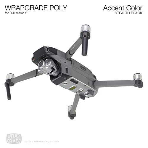 WRAPGRADE Poly Skin for DJI Mavic 2 Accent Colour (Stealth Black)