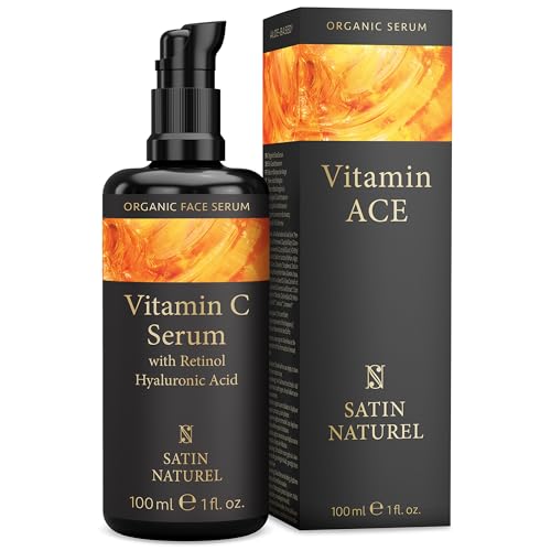 Vitamine C Serum Visage 100ml, Enrichi en Retinol...