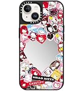 CASETiFY MagSafe 対応ミラー iPhone 14 ケース [反射性 / 1.5mからの落下試験をクリア / Hello Kitty Co-Lab] - シルバー (ブラックバンパ...