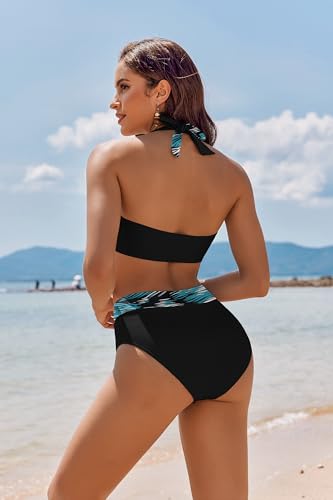 Bikini taille haute contrôle du ventre AI'MAGE chic bicolore - 3
