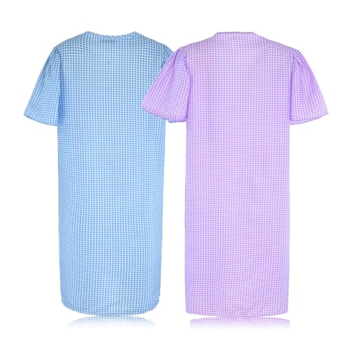 JEFFRICO House Dresses for Women with Pockets - Lightweight Breathable Short Sleeve Housecoat4