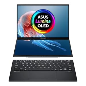 ASUS Zenbook Duo UX8406CA-QL078W OLED-notebook, 35,6 cm (14 inch), WUXGA 120 Hz (Intel Core Ultra 9 285H, 32 GB RAM, 1 TB SSD, ARC 140T, Windows 11 Home) Touchscreen, Grijs, Spaans QWERTY-toetsenbord