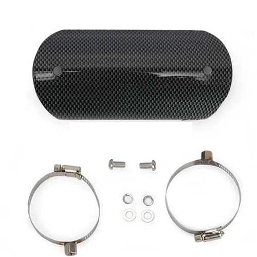 Cache silencieux moto en acier inoxydable style carbone