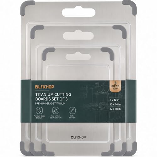 Set de 3 tablas de cortar de titanio rectangulares miniatura 1