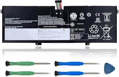 Image of L17C4PH1 Laptop Battery Compatible with Lenovo Yoga C930-13IKB Yoga C930-13IKB Glass Series Notebook L17M4PH1 5B10Q82426 5B10Q82425 7.68V 60Wh 7820mAh