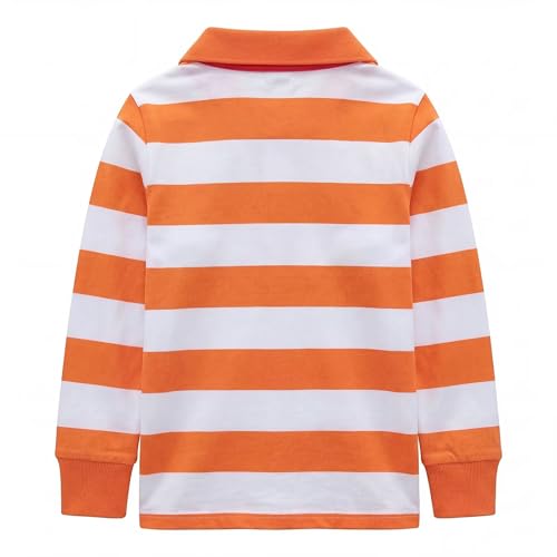 Image of Boys Rainbow Striped Shirt Cotton Long Sleeve T-Shirts