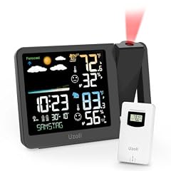 uzoli Projection Alarm Clock Weather Station, WWVB Atomic Projector Clock product