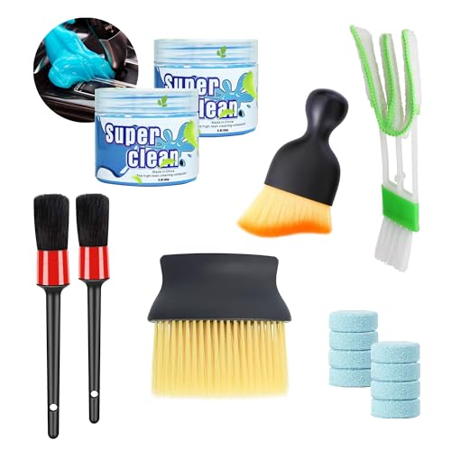 INGWETECH Interior Car Cleaning Kit - Dashboard, Seats, Carpets & Detailing - Professional Car Interior Cleaner for Cars, Trucks, SUVs, RVs