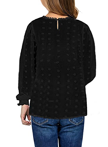 Image of Ecokauer Girls Casual Tunic Tops Knot Front Long Sleeve Loose Soft Blouse T-Shirt Size 4-13