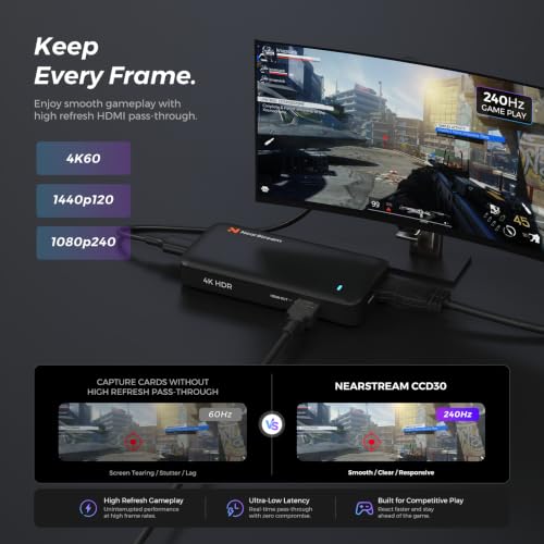 Image of NearStream CCD30 4K60 Capture Card for PS5, Xbox, Switch, PC /Mac /Linux