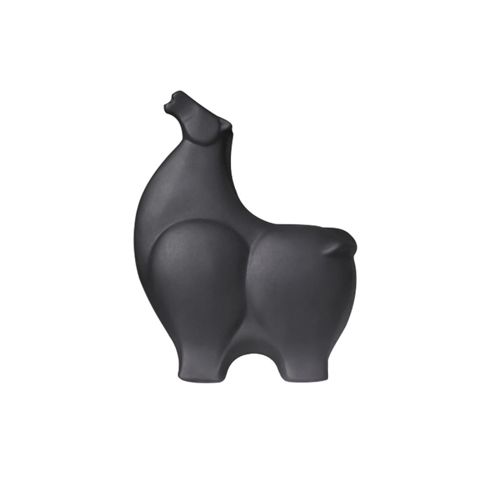 Regalos para Mujeres Escultura Abstracta Moderna de los Caballos la Estatua cerámica Deco del Caballo for Sala Estar Decoración para estanterías(Black B)